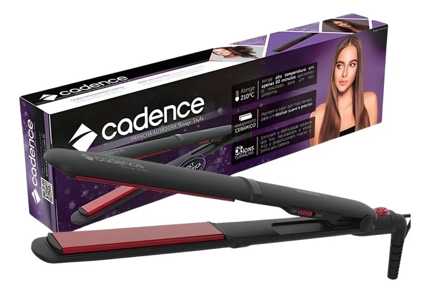 Prancha Alisadora de Cabelo Rouge Style - Bivolt Cadence