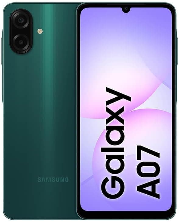 Celular Samsung Galaxy A07 128GB, 4GB, Câm. 50MP, Tela 6.7"- Verde