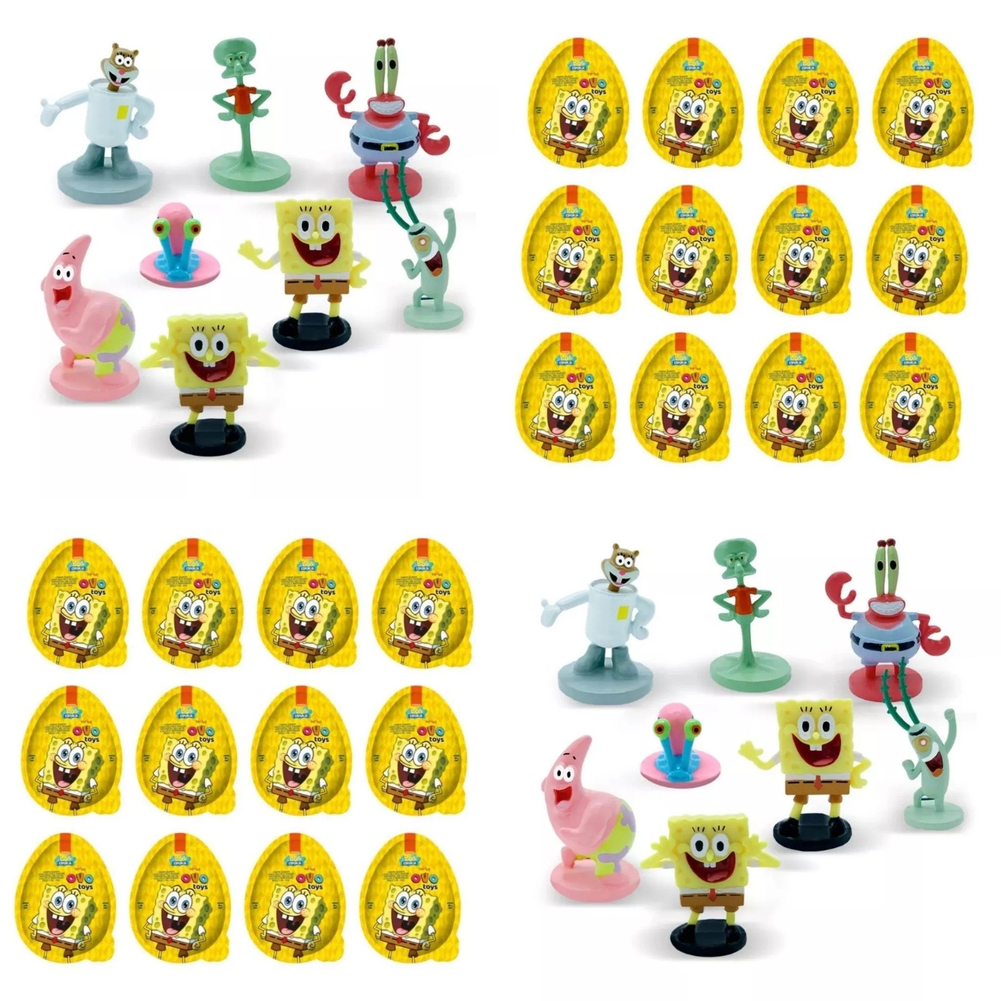 Ovo Bob Esponja Surpresa Colecionável Chocolate Napolitano - 12 unidades