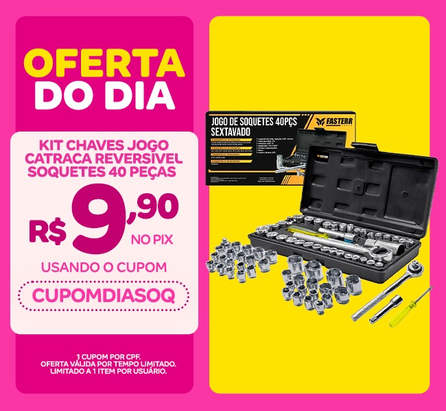 Kit Chaves Jogo Catraca Reversível Soquetes 40 Peças Maleta Fasterr