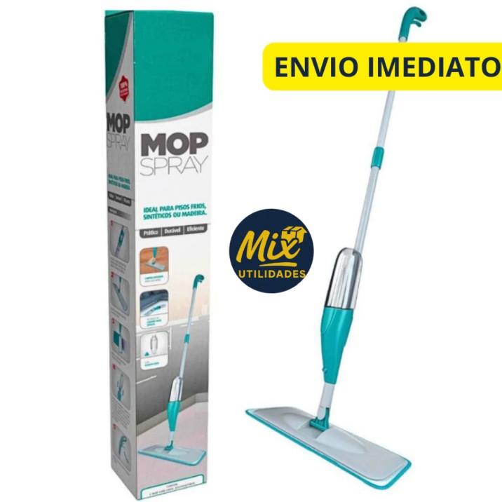 Mop Spray Rodo Esfregão com Reservatório Rodo Mágico Limpa Seca