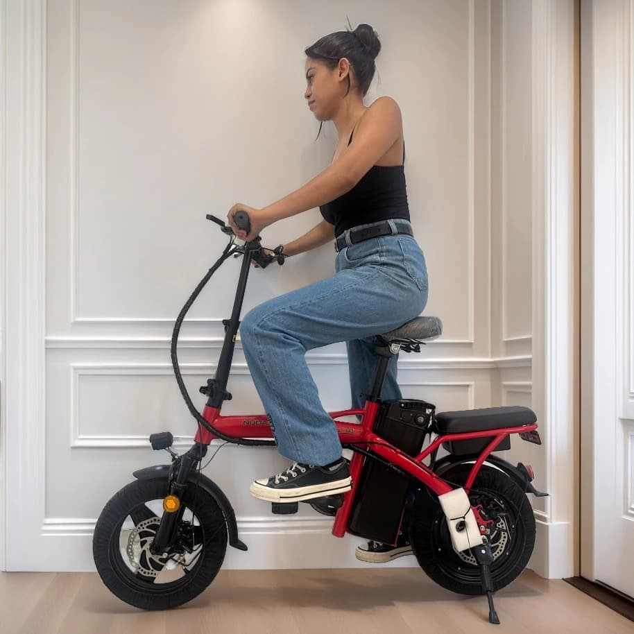 Bicicleta elétrica dobrável para adultos NUDA, pedal tripulado, compras ao ar livre, viagem