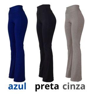 Calça FLARE Leg Feminina Boca Sino Bailarina Legging Cintura Média Suplex, Tecido Leve e Duradouro, P/Academia, Fitness, Dia a Dia, Trabalho ou Casual - Dandi Modas