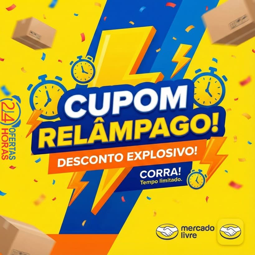 Cupom de 18% acima de R$ 129 com desconto máximo de R$ 50 no Mercado Livre