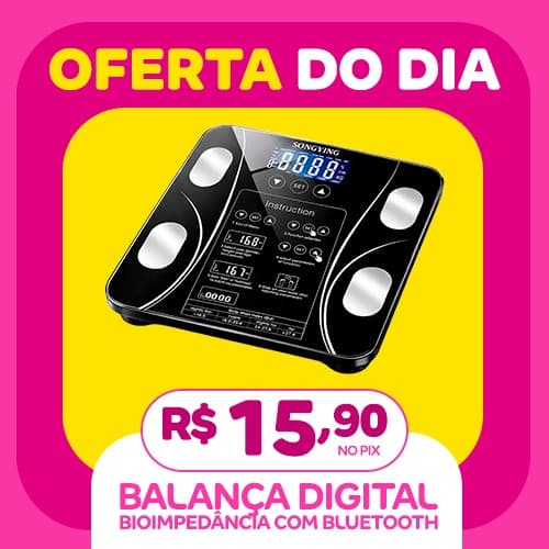 Balança Digital Bioimpedância Bluetooth com App Medição Corporal Completa - Star Produtos