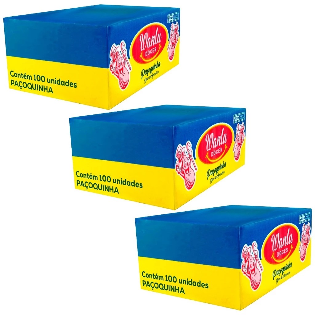 KIT Caixa Paçoca Rolha 3/2 ou 1 Caixa Embrulhada com 100un