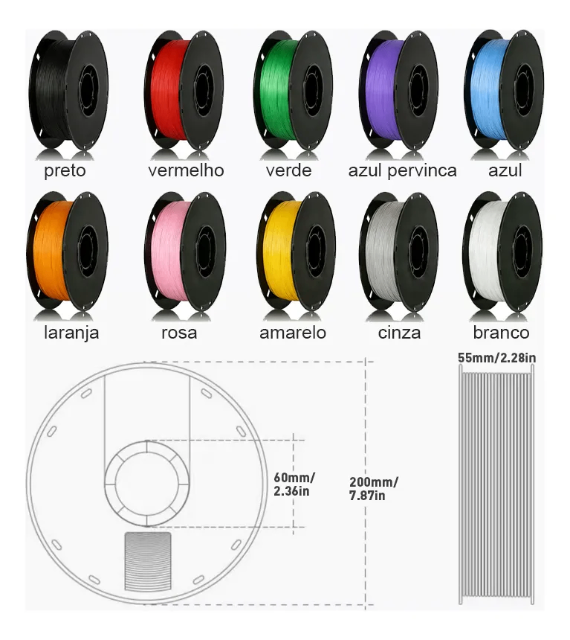 Filamento Petg Xiaozhuzi 1,75mm 1kg Para Impressora 3d