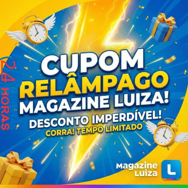 Cupom de R$ 120 acima de R$ 550 na Magazina Luiza