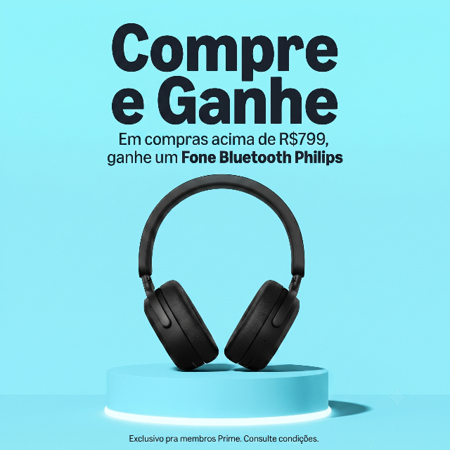 Compre acima de R$ 799 na Amazon e ganhe um Fone Bluetooth Philips