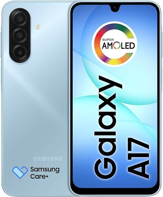 Celular Samsung Galaxy A17, 128GB, 4GB, 50MP Tela 6.7", IP54 - Azul