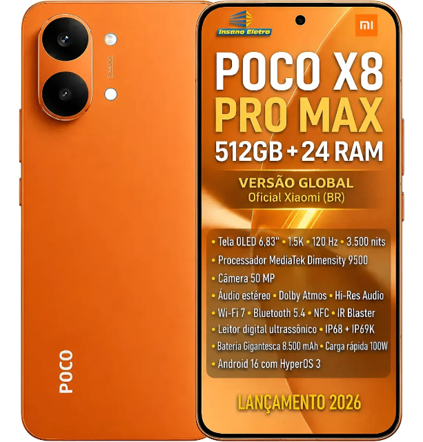 Xiaomi Poco X8 Pro Max 512gb 12+12gb Ram 8.500mah 5g Global