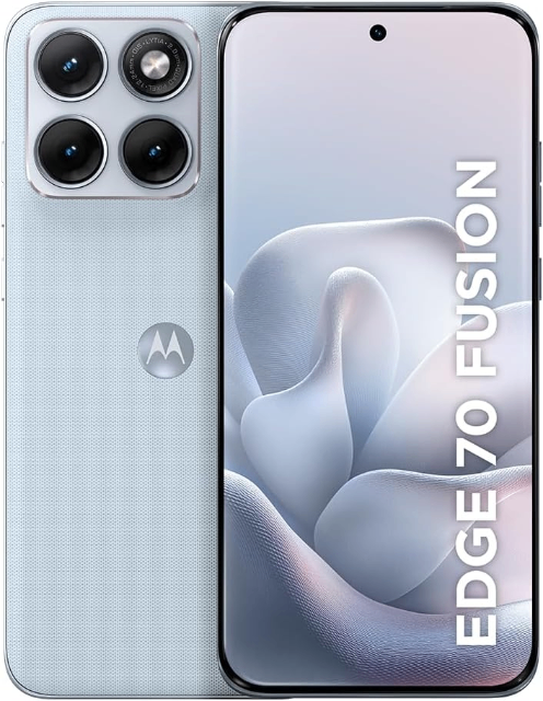 Smartphone Motorola Edge 70 Fusion 5G - 256GB 24GB (8GB RAM + 16GB RAM Boost), camera 50MP Sony Lytia 710, Tela 1.5K extreme Amoled 144hz - Branco