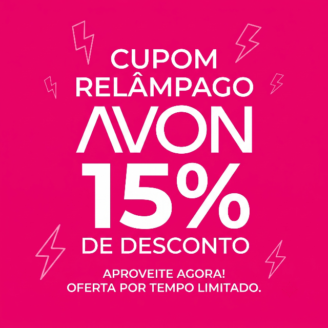 Cupom de 15% em suas compras na Avon