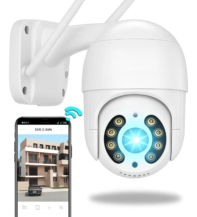 Câmera Ip A8 App Icsee Infravermelho Prova D'água Externa Wifi Hd 3 Cor Branco