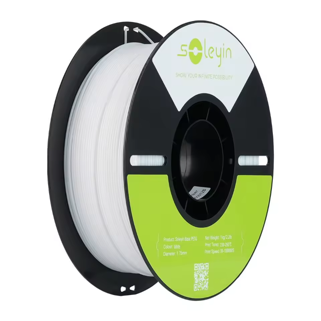 Filamento PETG Básico Creality Soleyin para Impressora 3D 1.75mm 1KG, Consumíveis para Impressão 3D, 10 Cores, Resistente à Umidade e Durável