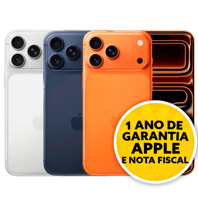 Celular IPhone 17 Pro Max 256GB 5G Dual E-sim Lacrado Original 1 Ano De Garantia