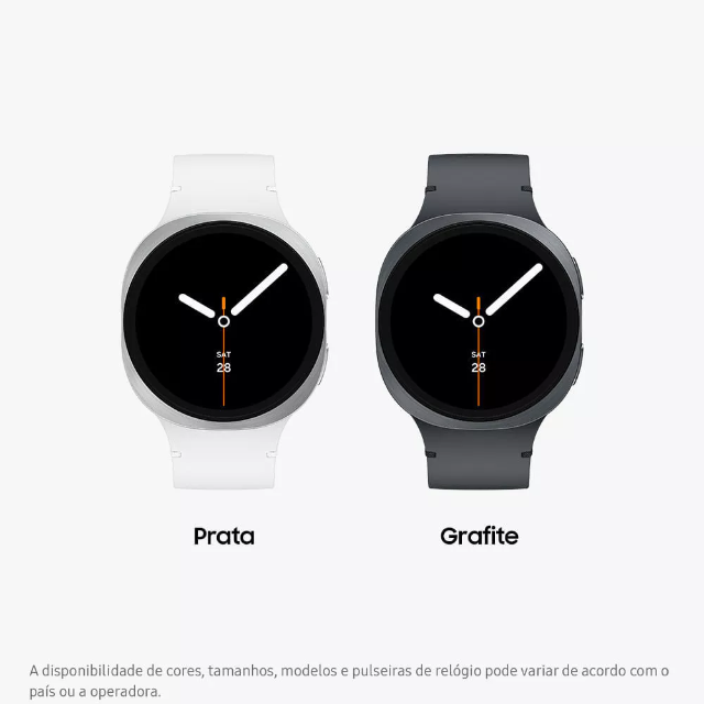 Samsung Galaxy Watch8 Smartwatch 40mm BT, Galaxy AI, Tela em Cristal de Safira
