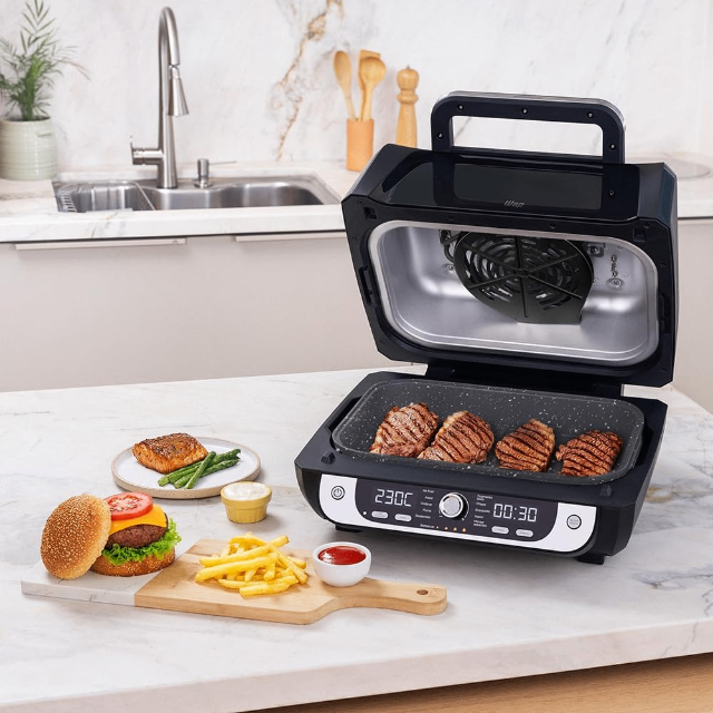 WAP Fritadeira Elétrica Air Fryer Barbecue Digital 12 em 1, 10 Litros, 4 Níveis de Temperatura, Antiaderente, 1700W
