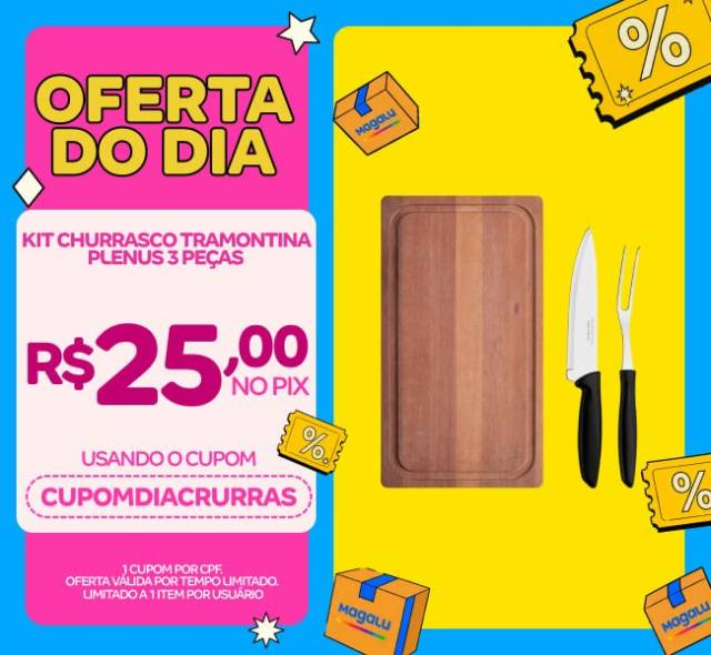 Kit Churrasco Tramontina Plenus 3 Peças