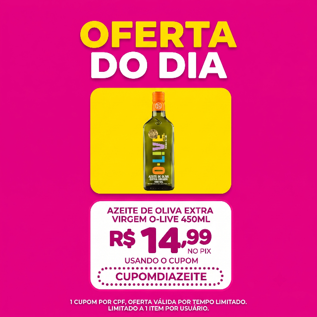 Azeite de Oliva Extra Virgem O-Live 450ml