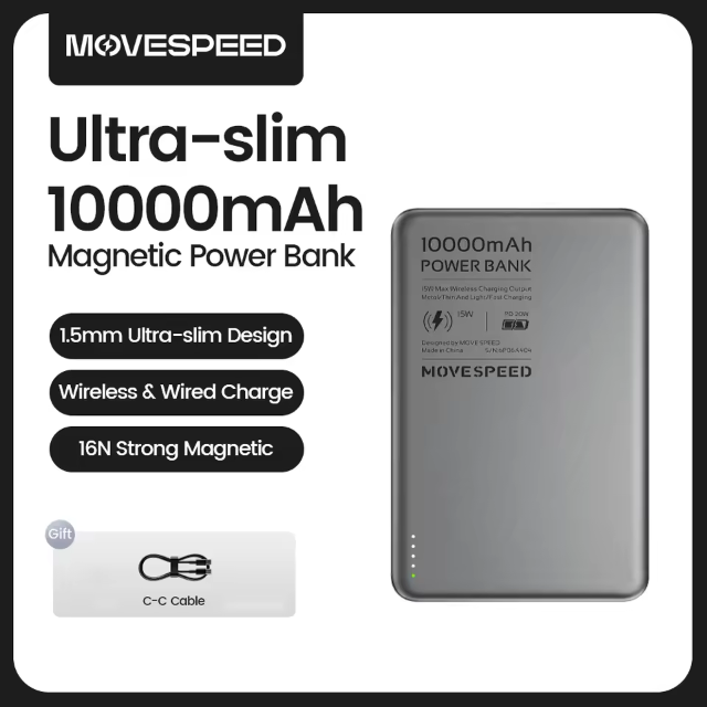 Powerbank Movespeed S10 Magsafe Wireless 10000mah PD 20W