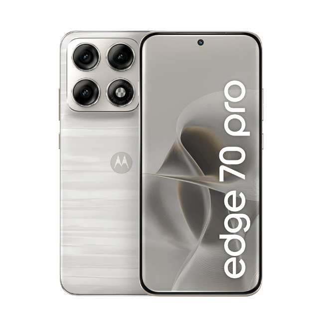 Smartphone Motorola Edge 70 Pro 5G 256GB 24GB (12GB RAM+12GB Ram Boost), 4 câmeras de 50MP, Tela 1.5K extreme AMOLED 144Hz, Bateria 6500 mAh, IP68/IP69 - Branco