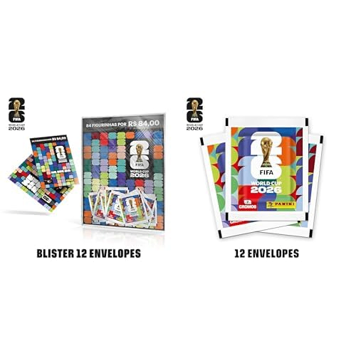 Copa do Mundo FIFA 2026™ Kit com 24 Envelopes de Figurinhas + Cartela FIFA WORLD CUP 2026™