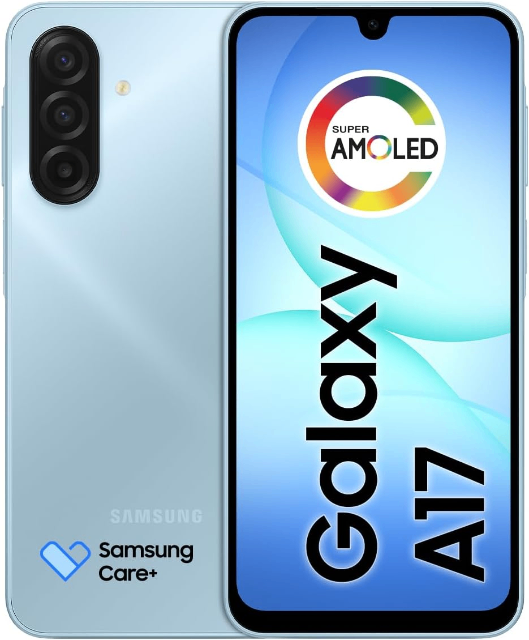 Celular Samsung Galaxy A17, 128GB, 4GB, 50MP Tela 6.7", IP54 - Azul