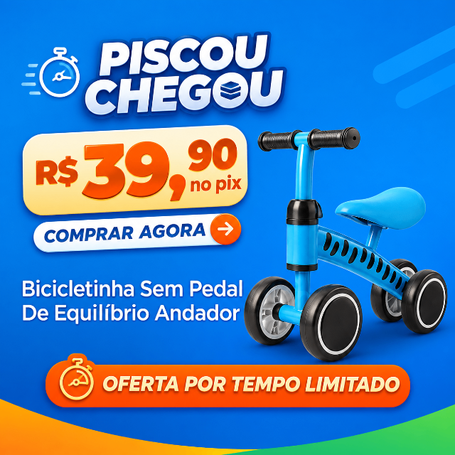 Bicicletinha Sem Pedal De Equilíbrio Andador Infantil Bebê - Brinq Kids