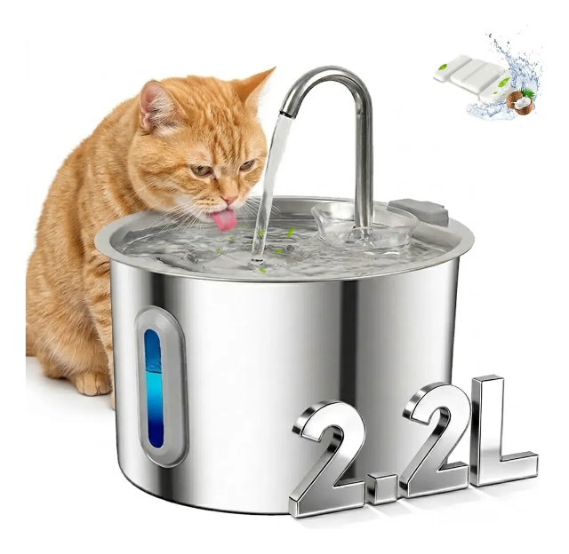 Bebedouro Fonte 2,2l Para Gatos E Cães