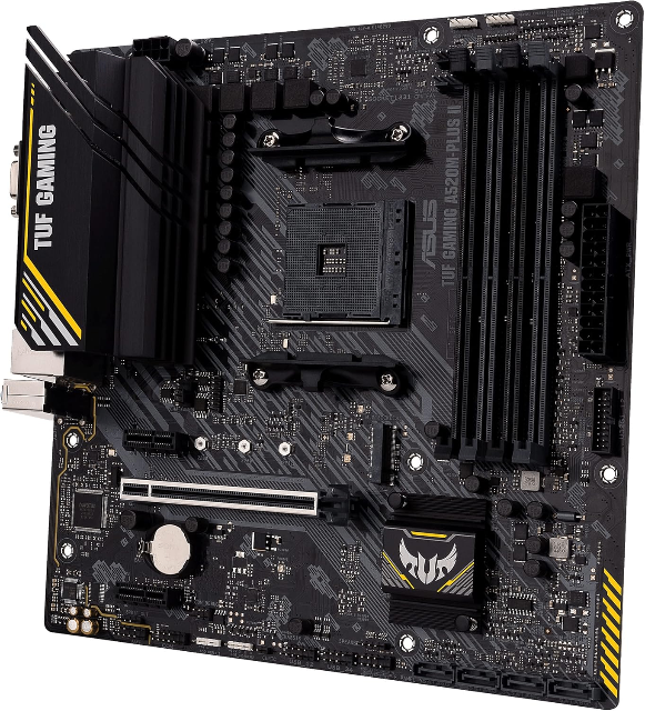 Placa Mãe Asus TUF GAMING A520M-PLUS II (AM4/4xDDR4/HDMI/DisplayPort/D-Sub/M.2/USB 3.2)