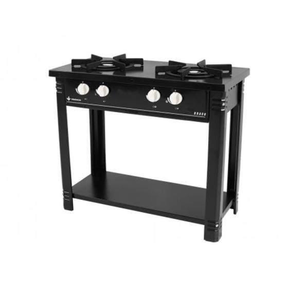  Fogão Bravo Industrial Venâncio 2 Bocas Preto BR2BPR