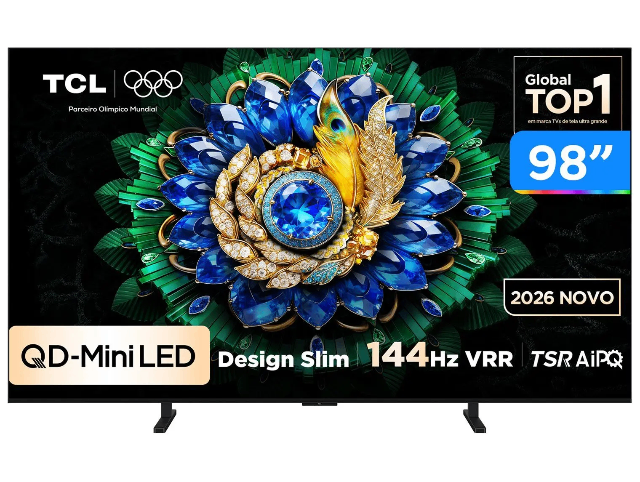 Smart TV 98" TCL 4K UHD QD-Mini LED 98A400M Google TV 2026