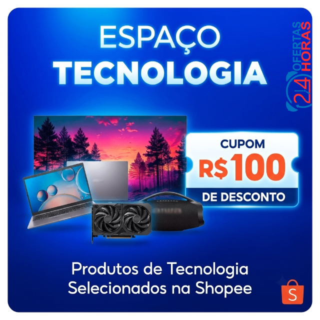 Cupom de R$ 100 acima de R$ 999 em Tecnologia na Shopee