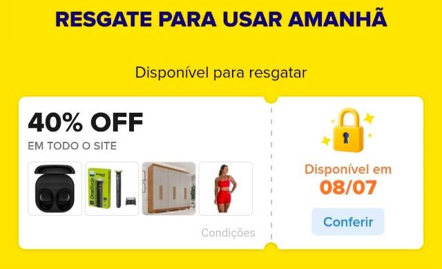 Cupom de 40% no Mercado Livre