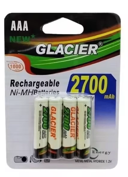 4 Pilhas Recarregável AAA 2700