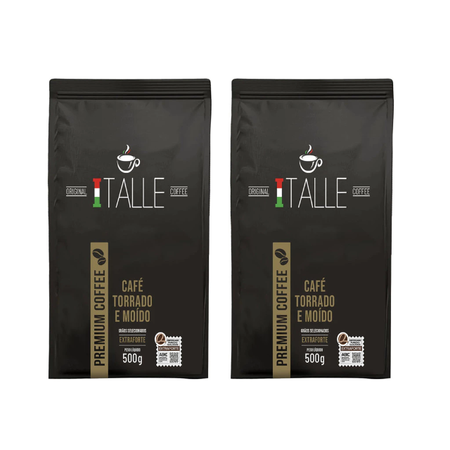 Café Torrado E Moído Extraforte 1kg Kit 2