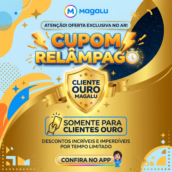 Cupom de R$ 50 em compras acima de R$ 299 para Clientes Ouro no Magazine Luiza