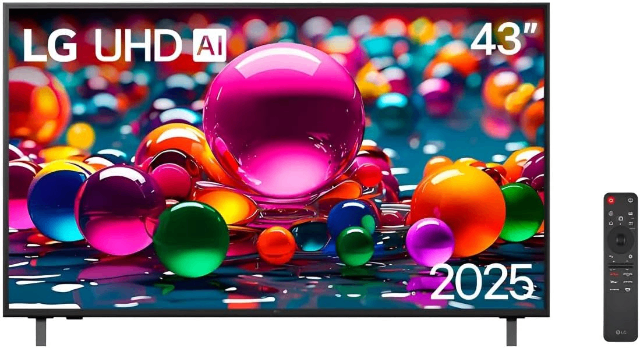 LG TV HOTEL 43" 4K UHD PROFISSIONAL SMART 43AU801C, ULTRAFINO, HDMI/USB, THINQ AI WEBOS 24, GOOGLE ASSISTENTE ALEXA