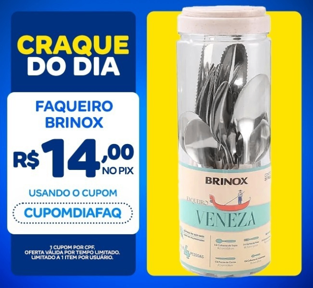 Faqueiro Brinox Inox 20 Peças Veneza