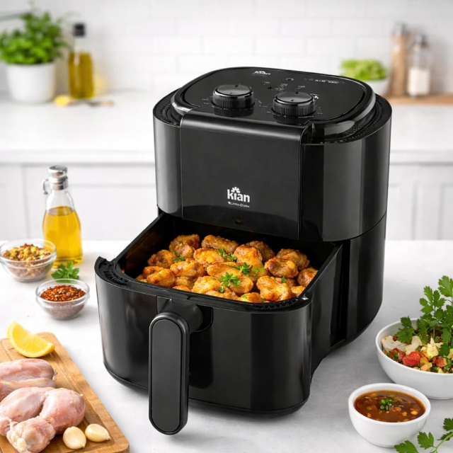 Fritadeira Eletrica Air Fryer 3,5L Kian AF-105 1200W Antiaderente Turbo Air 360° com Timer e Controle de Temperatura (110V)
