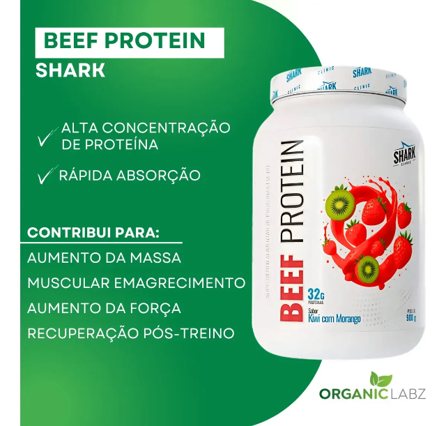 Proteína Isolada Beef Protein 900g Shark Pro Zero Lactose