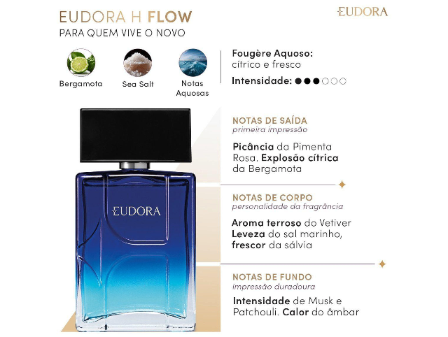 Perfume Eudora Flow Masculino Colônia 100ml
