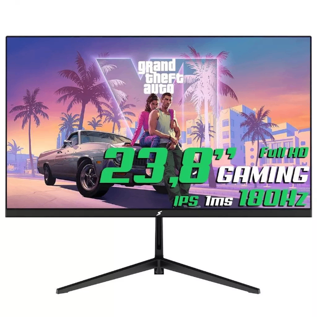 Monitor Gamer SuperFrame Precision, 23.8 Pol, Flat, Full HD, IPS, 1ms, 180Hz, 99% sRGB, SF-MN-PRE24FSIFD1B