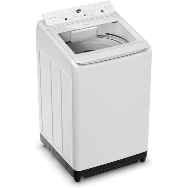 Panasonic NA-F190G1 Máquina de Lavar Top Load, Branco, Classe A, 115x64x72cm, 19Kg, Sistema Ciclone sem Agitador, Painel Digital, Ciclo Pet, Aço Inox (110V, Volts)