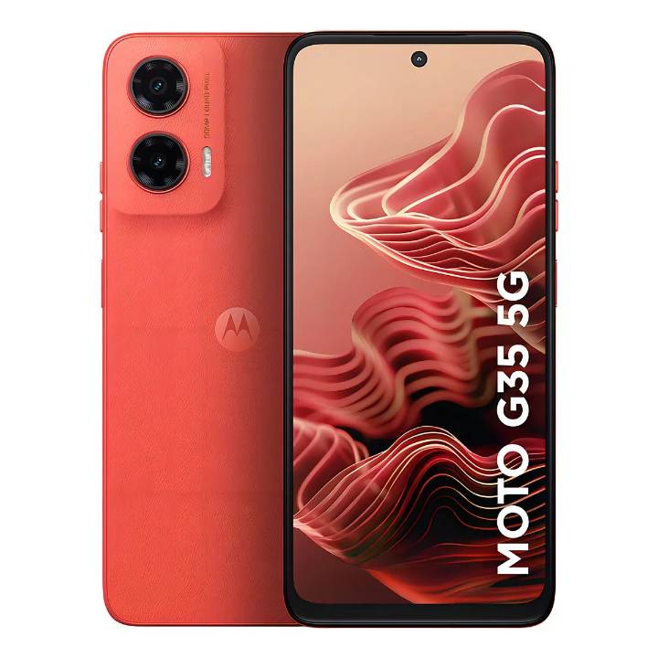 Smartphone Motorola Moto G35 5g - 256gb 12gb (4gb Ram+8gb Ram Boost) E Camera 50mp Com Ai Nfc Tela 6.7 Com Superbrilho - Coral - Vegan Leather
