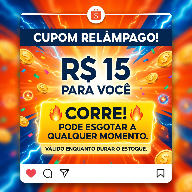 Cupom de R$ 15 acima de R$ 99 na Shopee