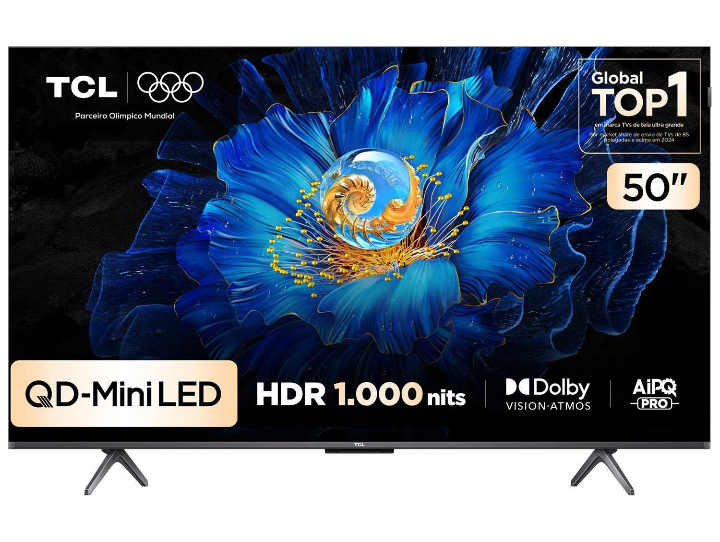 Smart TV 50" TCL 4K UHD MiniLED C6KS 50C6KS Google TV 2025