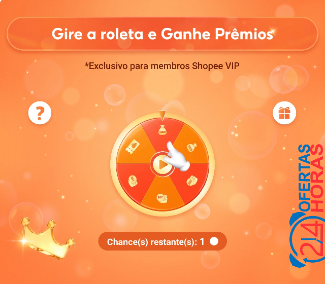 Roleta de Prêmios para assinantes VIP da Shopee