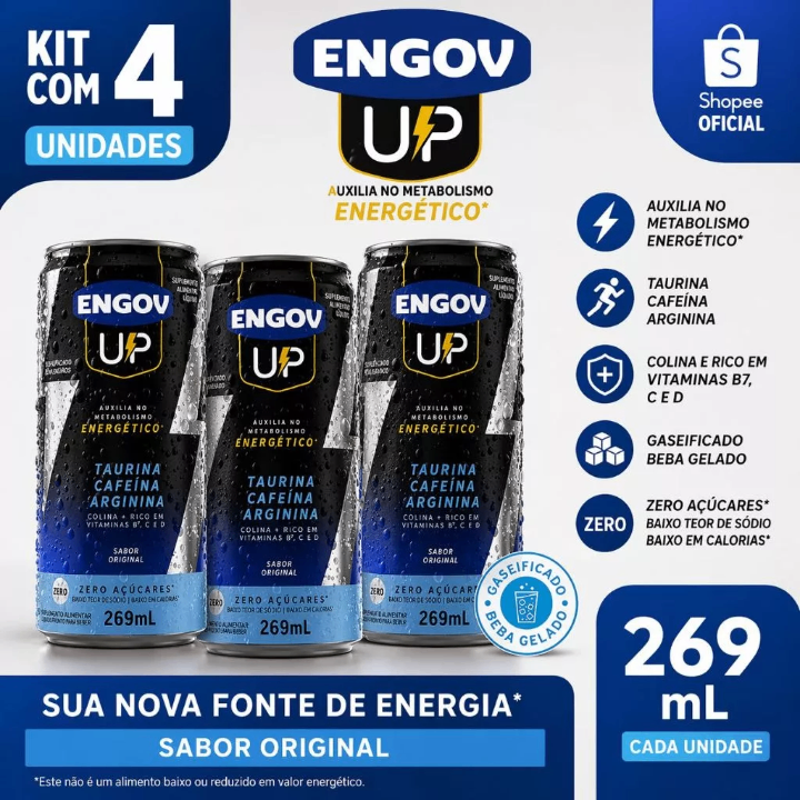 Kit c/4 Engov UP Sabor Original 269ml